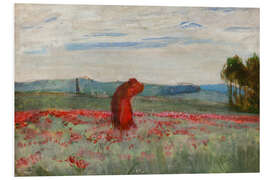 Hartschaumbild Ein Kuss zwischen den Mohnblumen, um 1900 - Wojciech Weiss