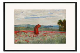 Framed art print A Kiss Among the Poppies, 1900 - Wojciech Weiss
