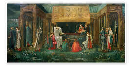 Wandbild Der Schlaf des König Artus in Avalon - Edward Burne-Jones