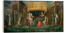 Holzbild Der Schlaf des König Artus in Avalon - Edward Burne-Jones