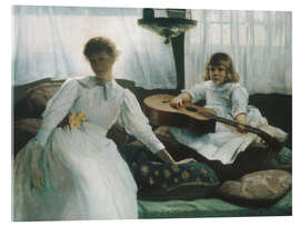 Acrylglasbild Mußestunde, 1888 - Julian Alden Weir