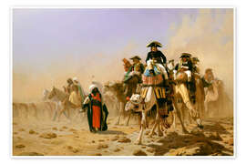 Wandbild Napoleon und sein Generalstab in Ägypten, 1867 - Jean-Léon Gérôme