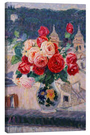 Leinwandbild Rosen auf dem Fensterbrett, 1916 - Enrico Lionne