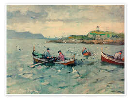 Poster Fischer auf den Lofoten, um 1925 - Leonhard Sandrock