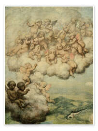 Poster Engelwolke, 1884 - Hans Thoma