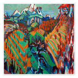 Wandbild Rebberge im Tessin, 1925 - Albert Müller