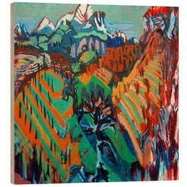 Holzbild Rebberge im Tessin, 1925 - Albert Müller