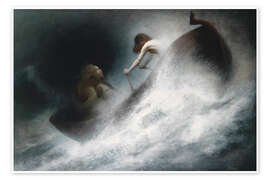 Wandbild Auf dem Weg zur Rettung, 1900 - Karl Wilhelm Diefenbach