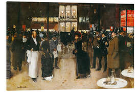 Acrylglasbild Der Boulevard bei Nacht vor dem Théâtre des Variétés, Paris - Jean Beraud