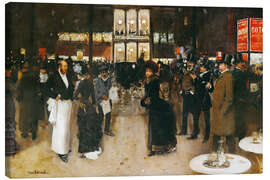 Leinwandbild Der Boulevard bei Nacht vor dem Théâtre des Variétés, Paris - Jean Beraud