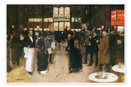 Poster Der Boulevard bei Nacht vor dem Théâtre des Variétés, Paris - Jean Beraud