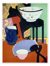 Wandbild Der blaue Fächer, 1922 - Francis Campbell Boileau Cadell