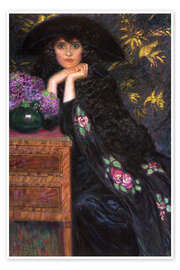 Wandbild Frauenfigur (Porträt von Violette) - Enrico della Leonessa