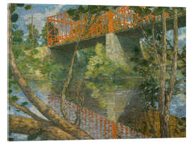 Acrylglasbild Die rote Brücke, 1895 - Julian Alden Weir
