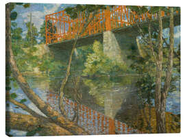 Leinwandbild Die rote Brücke, 1895 - Julian Alden Weir