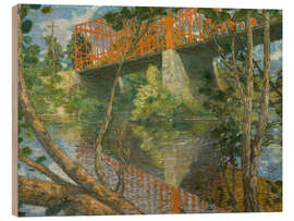 Holzbild Die rote Brücke, 1895 - Julian Alden Weir