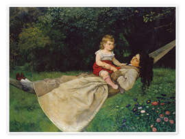 Poster In der Hängematte - Hans Thoma