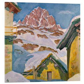 Acrylglasbild Majola im Winter oder Piz Lagrev - Giovanni Giacometti