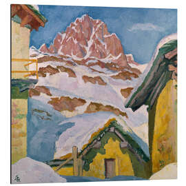Alubild Majola im Winter oder Piz Lagrev - Giovanni Giacometti