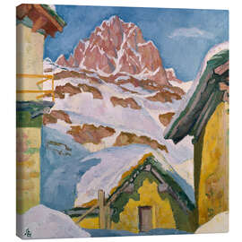 Leinwandbild Majola im Winter oder Piz Lagrev - Giovanni Giacometti
