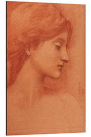 Aluminium print Study of a Female Head, 1894 - Edward Burne-Jones