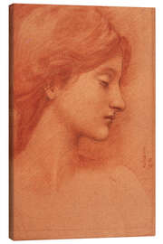 Canvas print Study of a Female Head, 1894 - Edward Burne-Jones