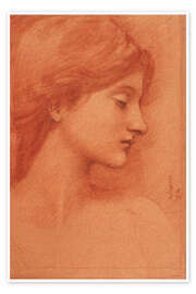 Poster Studie eines Frauenkopfes, 1894 - Edward Burne-Jones