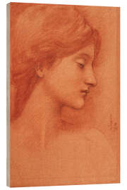 Holzbild Studie eines Frauenkopfes, 1894 - Edward Burne-Jones