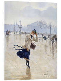 Acrylglasbild Windiger Tag, Place de la Concorde - Jean Beraud