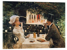 Acrylglasbild Abendessen bei Les Ambassadeurs - Jean Beraud