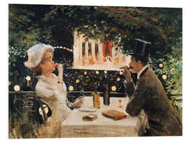 Hartschaumbild Abendessen bei Les Ambassadeurs - Jean Beraud