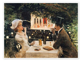 Poster Abendessen bei Les Ambassadeurs - Jean Beraud