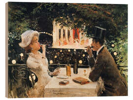 Holzbild Abendessen bei Les Ambassadeurs - Jean Beraud