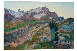Print på aluminium Two mothers - Giovanni Segantini