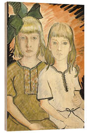 Holzbild Helga und Eva - Otto Mueller