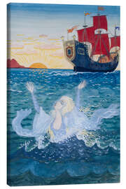 Canvas print The Little Mermaid - Lorenz Frølich