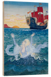 Holzbild Die kleine Meerjungfrau - Lorenz Frølich