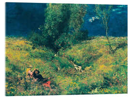 Acrylic print Summer (Lute Player in a Meadow) - Hans Thoma