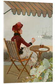 Acrylglasbild Café am Meer, 1884 - Jean Beraud