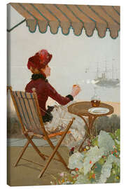 Leinwandbild Café am Meer, 1884 - Jean Beraud