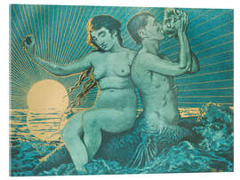 Acrylglasbild Triton und Nereide, 1895 - Hans Thoma