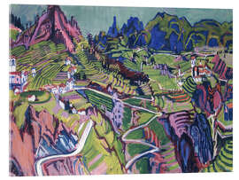 Acrylglasbild Große Tessinerlandschaft, 1925 - Albert Müller