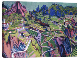 Lærredsbillede Large Ticino landscape, 1925 - Albert Müller