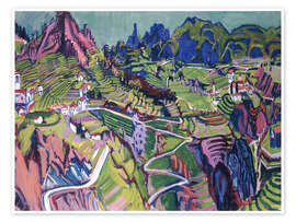 Wandbild Große Tessinerlandschaft, 1925 - Albert Müller