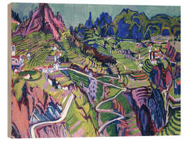 Holzbild Große Tessinerlandschaft, 1925 - Albert Müller