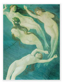 Wandbild Meerjungfrauen, 1920 - Josef Wawra