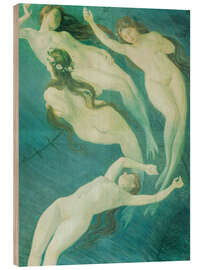 Holzbild Meerjungfrauen - Josef Wawra, 1920