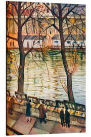 Tableau en aluminium The Bibliophiles, An Autumn Day in Paris - Christopher Nevinson