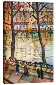 Leinwandbild Die Bibliophilen, ein Herbsttag in Paris - Christopher Nevinson