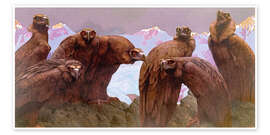 Wandbild Erwachen (Adler) - Karl Huck, 1908